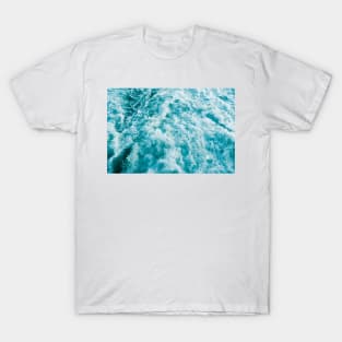 Whitewater River Rapids Green Abstract T-Shirt